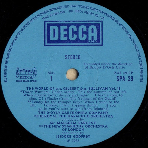 Gilbert & Sullivan : The World Of W.S. Gilbert & A. Sullivan - Vol. 2 (LP)