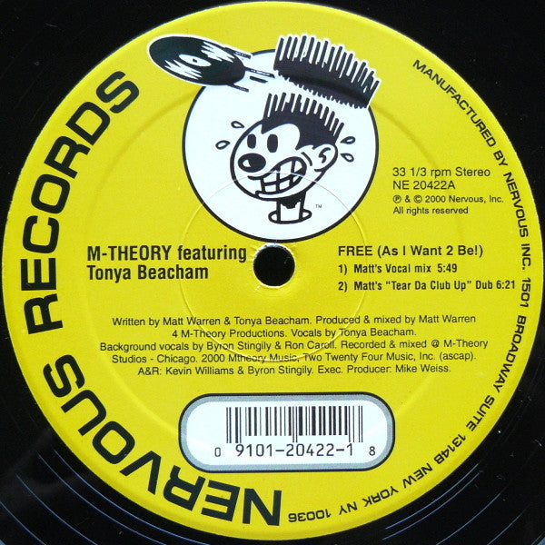 M-Theory Featuring Tanya Beecham : Free (As I Want 2 Be!) (12")