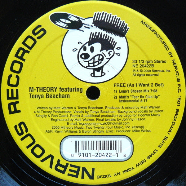 M-Theory Featuring Tanya Beecham : Free (As I Want 2 Be!) (12")