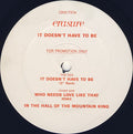 Erasure : It Doesn't Have To Be (12", Promo)