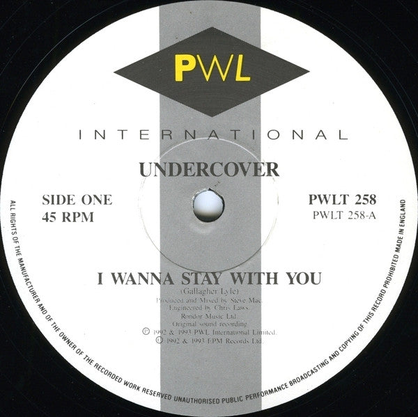Undercover : I Wanna Stay With You (12", Single)