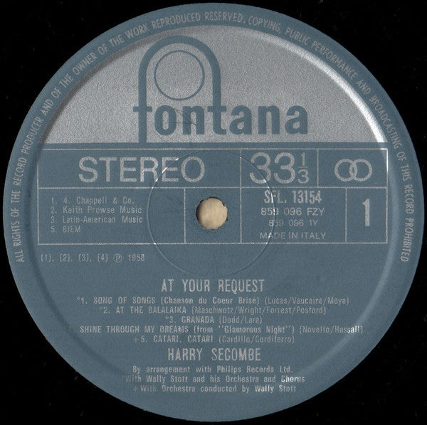 Harry Secombe : At Your Request (LP)