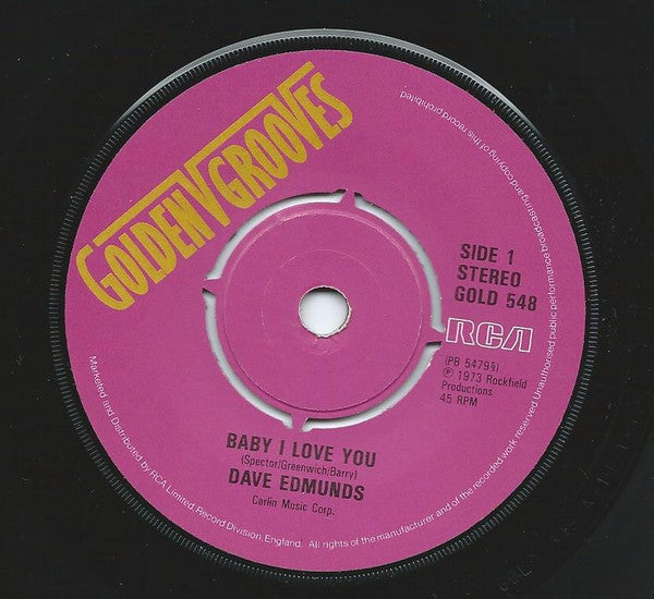 Dave Edmunds : Baby I Love You (7", RE)