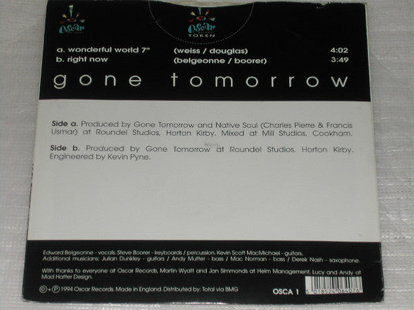 Gone Tomorrow : Wonderful World (7")