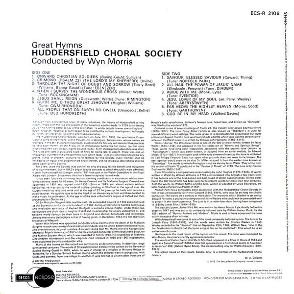 Huddersfield Choral Society : Great Hymns (LP, Album, Club)