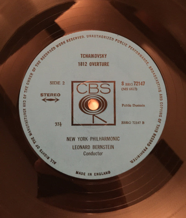 Leonard Bernstein Conducts Pyotr Ilyich Tchaikovsky, New York Philharmonic : 1812 Overture / Marche Slave / Capriccio Italien (LP, Album, Club)