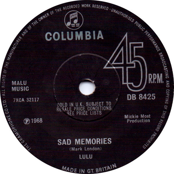 Lulu : Boy (7", Single)