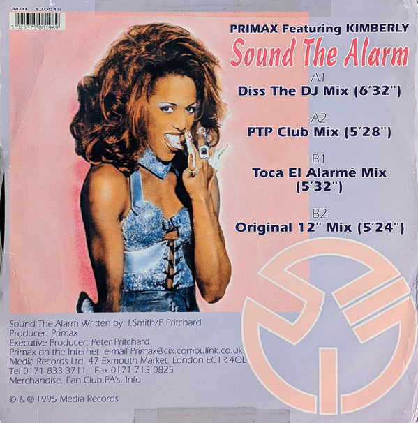 Primax Featuring Kimberly (3) : Sound The Alarm (12")