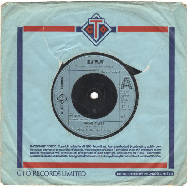 Heatwave : Boogie Nights (7", Single)