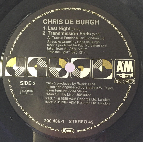 Chris De Burgh : Diamond In The Dark (12")