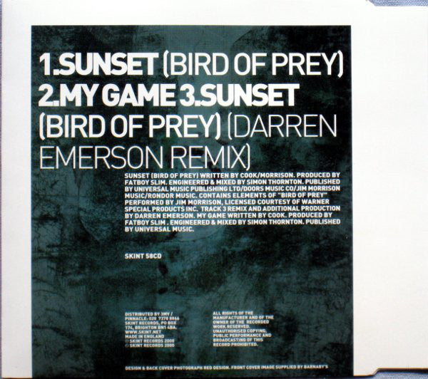 Fatboy Slim : Sunset (Bird Of Prey) (CD, Single)