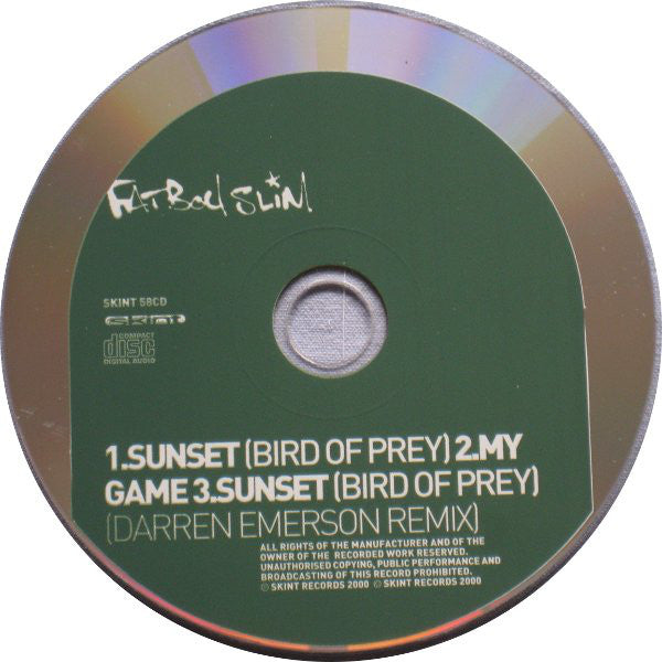 Fatboy Slim : Sunset (Bird Of Prey) (CD, Single)