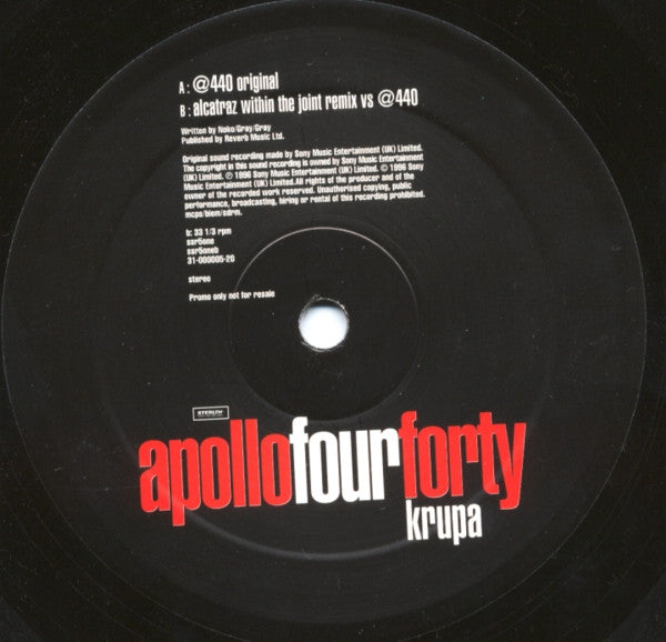 Apollo 440 : Krupa (2x12", Promo)
