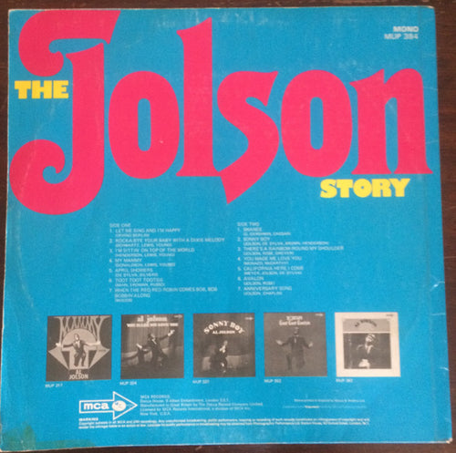 Al Jolson : The Jolson Story (His Greatest Hits) (LP, Comp, Mono)