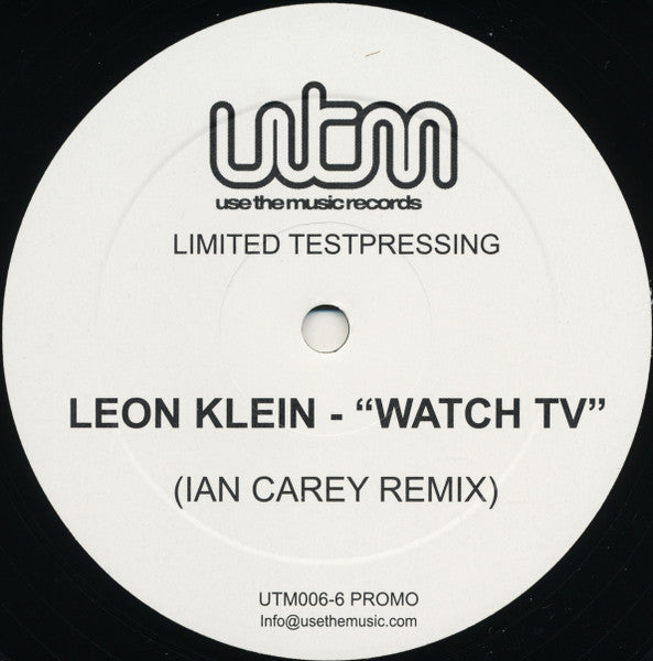 Leon Klein : Watch TV (Ian Carey Remix) (12", S/Sided, Ltd, Promo, TP)