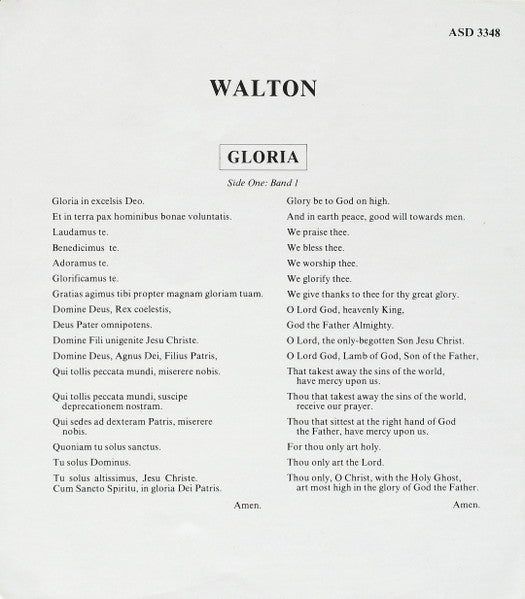 Sir William Walton, City Of Birmingham Symphony Orchestra Chorus, Choir Of Worcester Cathedral, Louis Frémaux, City Of Birmingham Symphony Orchestra : Te Deum ∙ Gloria / Orb & Sceptre ∙ Crown Imperial (LP, Quad)