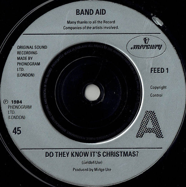 Band Aid : Do They Know It's Christmas? (7", Single, Sil)