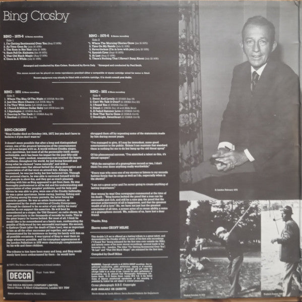 Bing Crosby : Bing 1975-1976 / 1931 (2xLP, Comp, Mono)