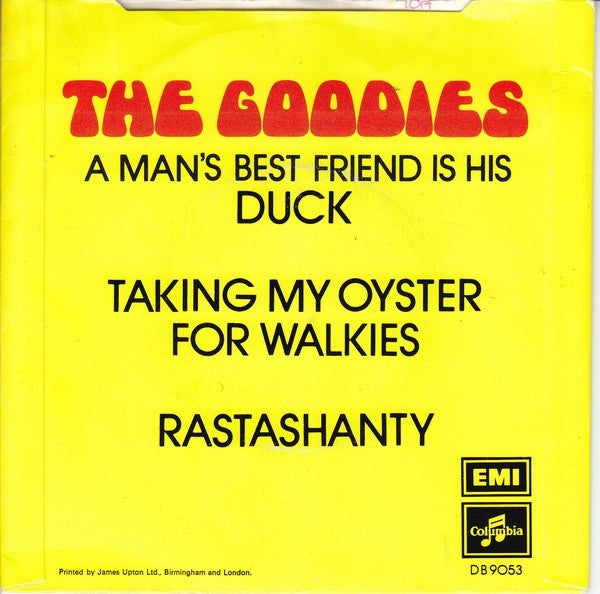 The Goodies : A Man's Best Friend Is His Duck (7", Single, Promo, Pic)