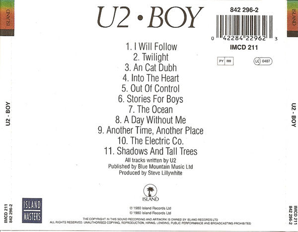 U2 : Boy (CD, Album, RE)