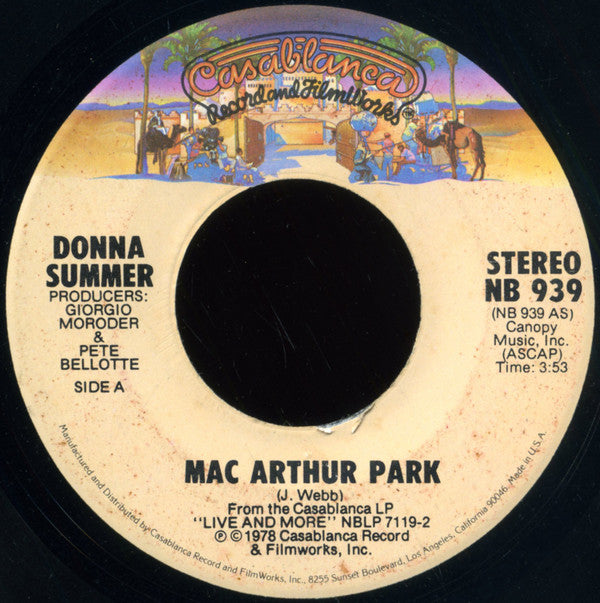 Donna Summer : Mac Arthur Park (7", Single)
