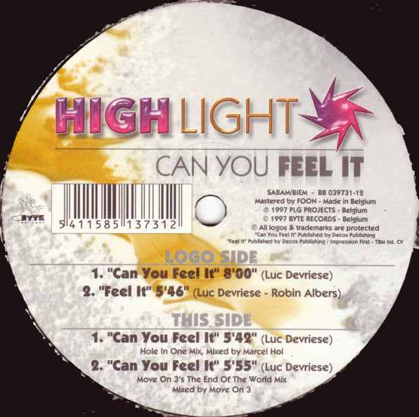 Highlight : Can You Feel It (12")
