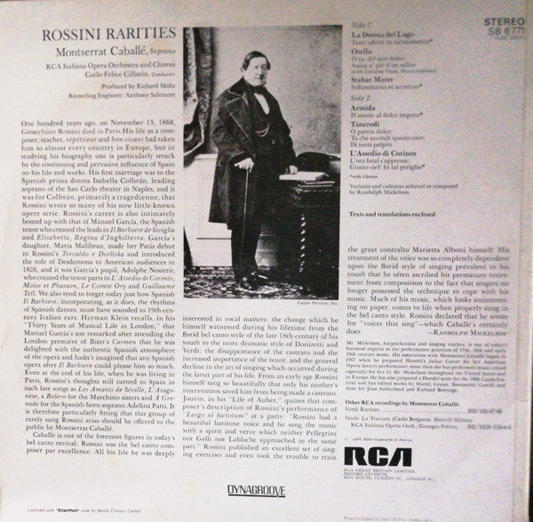 Montserrat Caballé, Gioacchino Rossini : Rossini Rarities (LP, Album)
