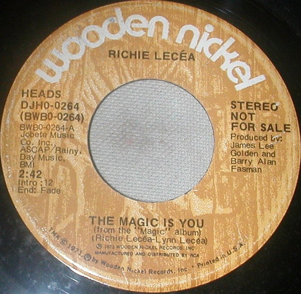 Richie Lecea : The Magic Is You (7", Promo)