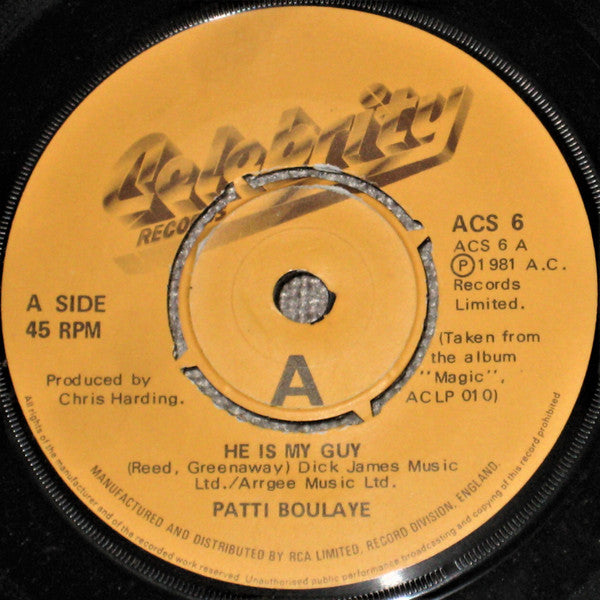 Patti Boulaye : He Is My Guy (7", Promo)