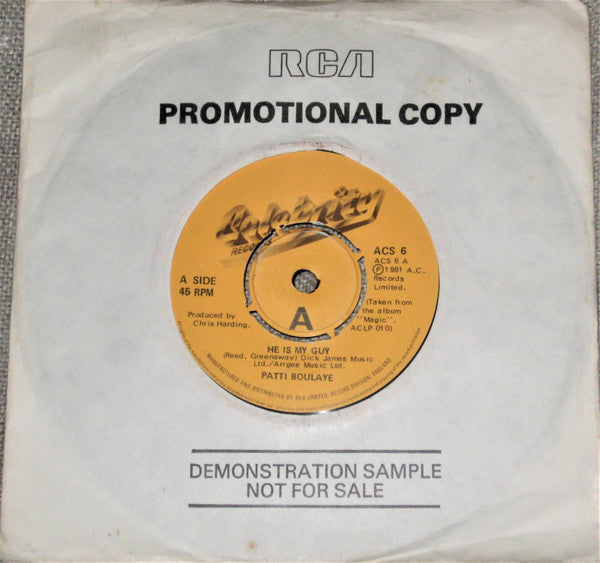 Patti Boulaye : He Is My Guy (7", Promo)