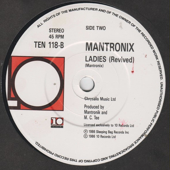 Mantronix : Bassline (7", Single)