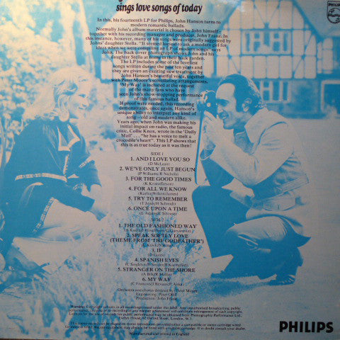 John Hanson (3) : Sings Love Songs Of Today (LP, Album)