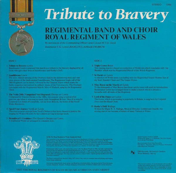 Band Of The Royal Regiment Of Wales (24/41st Foot) : Tribute To Bravery (LP)