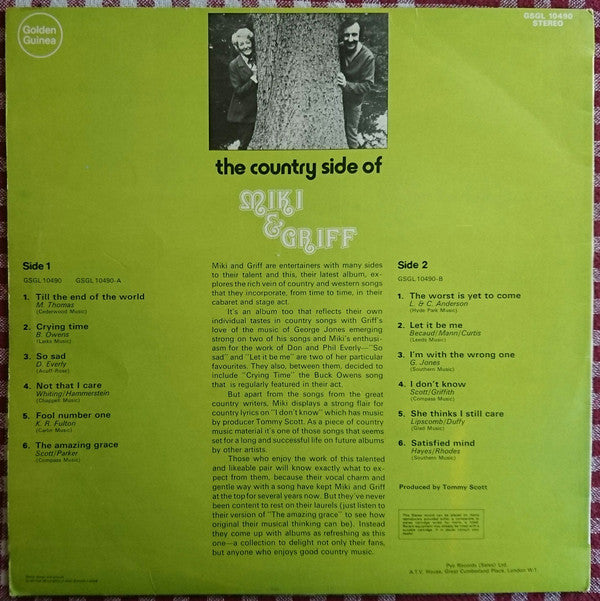Miki & Griff : The Country Side Of Miki & Griff (LP, Album)