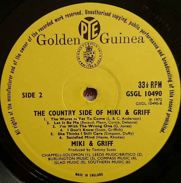 Miki & Griff : The Country Side Of Miki & Griff (LP, Album)
