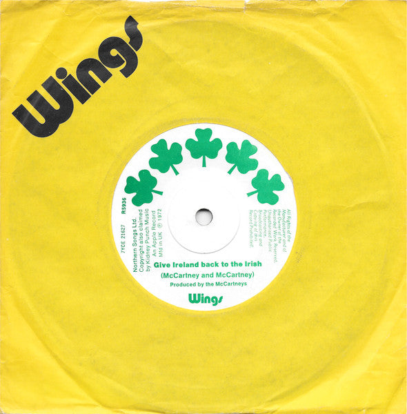 Wings (2) : Give Ireland Back To The Irish (7", Single, Sol)