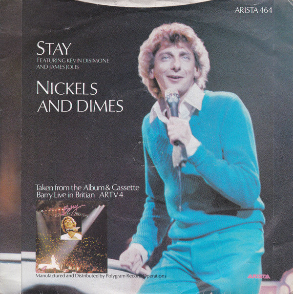 Barry Manilow : Stay (7", Single)