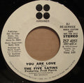 The Five Satins Featuring Fred Parris : You Are Love  (7", Promo)