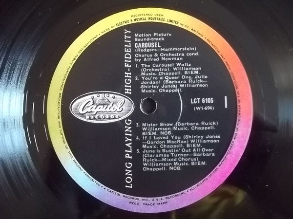 Rodgers & Hammerstein : Carousel (The Sound Track Of The Motion Picture) (LP, Album, Mono, RE)