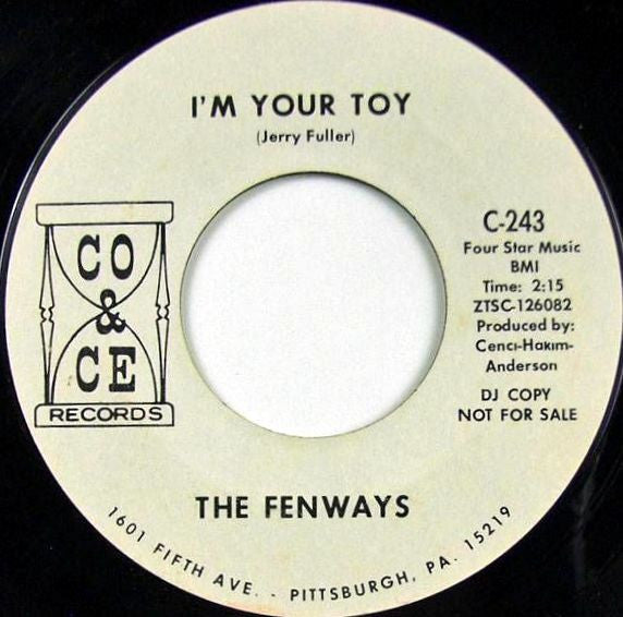 The Fenways : I'm Your Toy / Theme For Pammy (7", Promo)