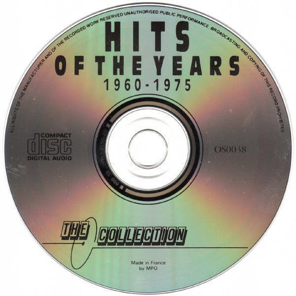 Various : Hits Of The Years 1960 - 1975 Volume 1 (CD, Comp)