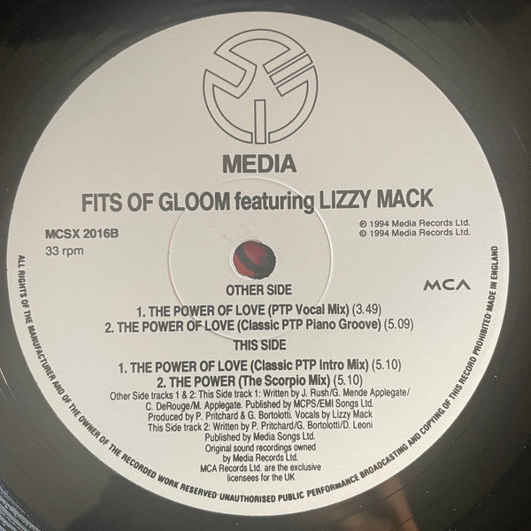 Fits Of Gloom Featuring Lizzy Mack : The Power Of Love (The Garage Mixes) (12")