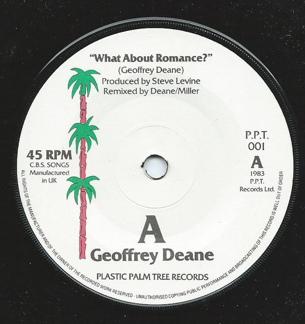 Geoffrey Deane : What About Romance (7", Pos)
