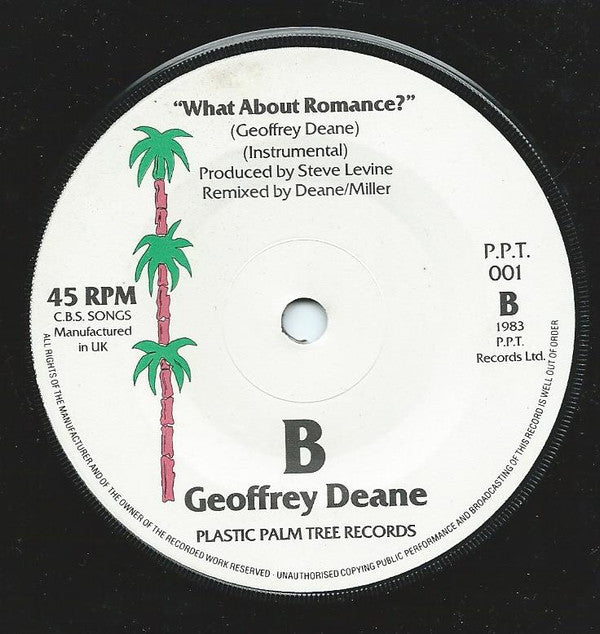 Geoffrey Deane : What About Romance (7", Pos)