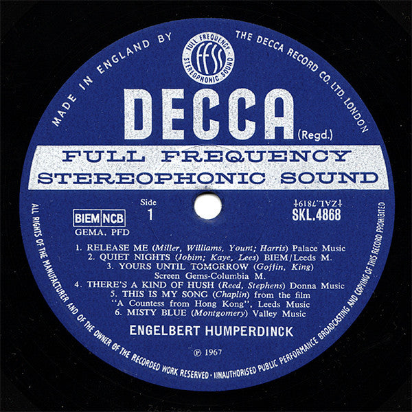 Engelbert Humperdinck : Release Me (LP, Album)