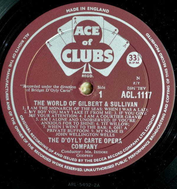 Gilbert & Sullivan, D'Oyly Carte Opera Company : The World Of Gilbert & Sullivan (LP, Album, Mono)