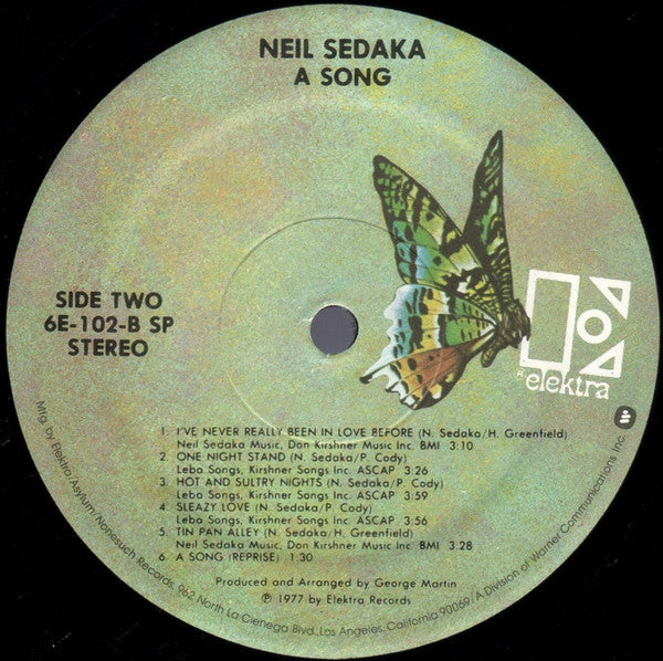 Neil Sedaka : A Song (LP, Album, SP )