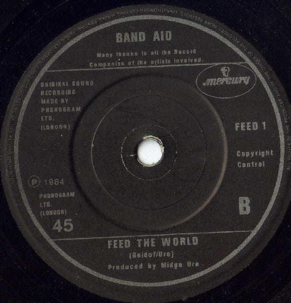 Band Aid : Do They Know It's Christmas? (7", Single, Bla)