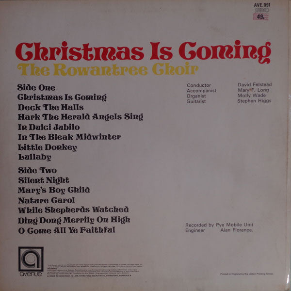 The Rowantree Choir : Christmas Is Coming (LP)
