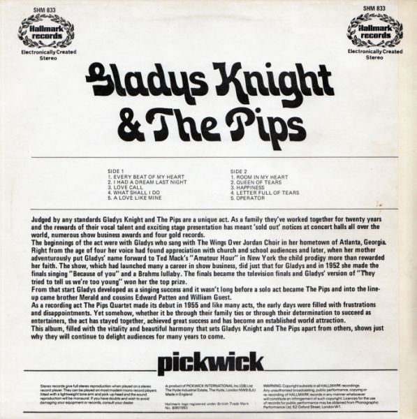 Gladys Knight And The Pips : Gladys Knight & The Pips (LP, Comp)